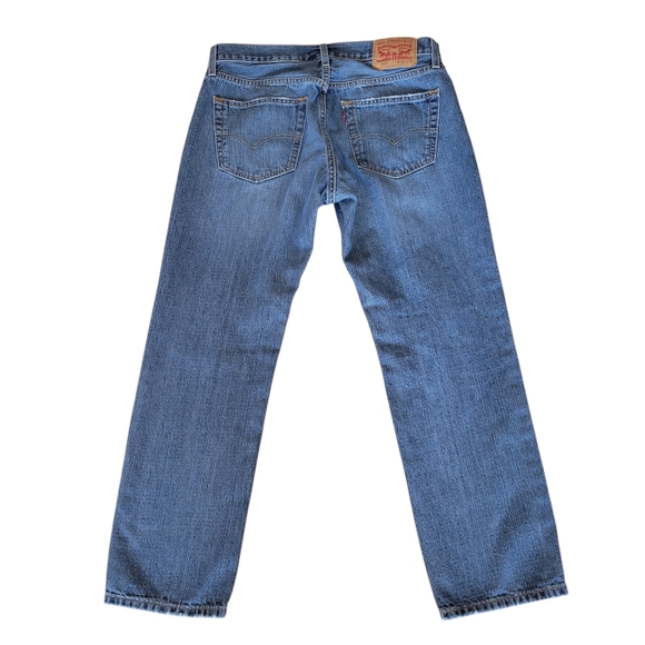 Levi's 559 Blue Straight Leg Denim Jeans Size 33x30 - Picture 3 of 5